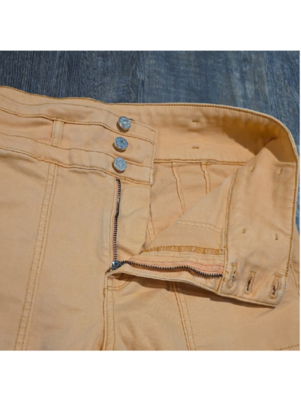 WHBM Jeans Women's Size 10 Pastel Orange Extra High Rise Slim Ankle - Picture 3 of 9